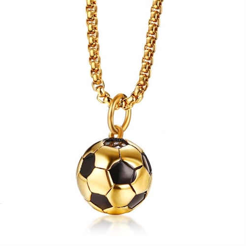 Halsband "Golden Football" Rostfritt stål. 