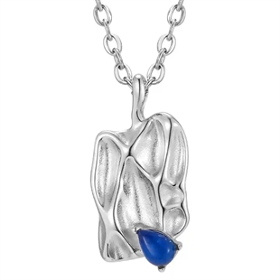 Urban stål med blå sten hänge – Edge Design