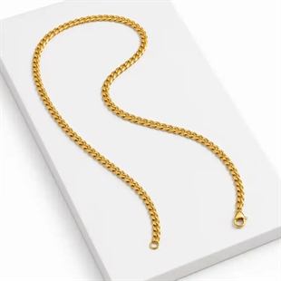 Romano halsband i förgyllt rostfritt stål – 5 mm