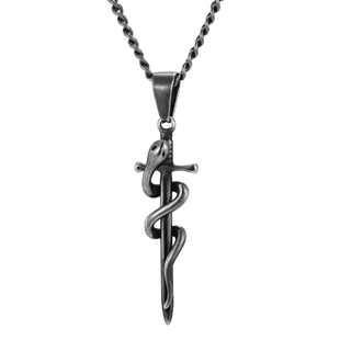 Serpentis – Herrhalsband med svärd och orm