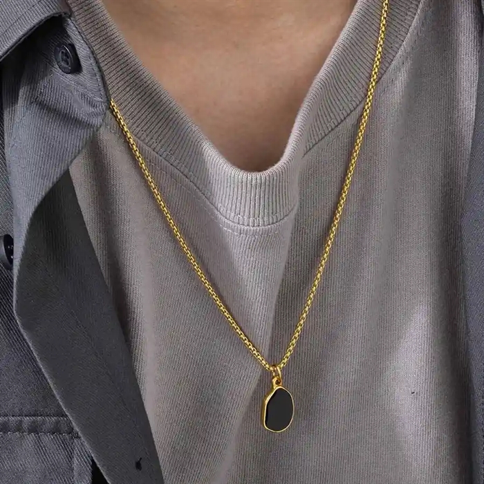 Congz halsband i förgyllt rostfritt stål