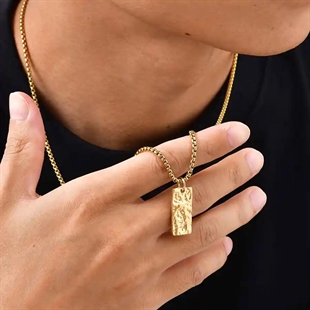 halsband för män guld