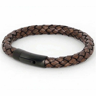 Chartläderarmband Brun/svart.