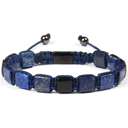 Lapis Blue lux armband macrame armband