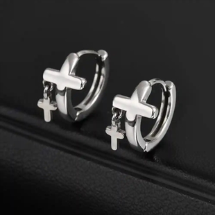 Herrörhänge i rostfritt stål med dubbelt korsdesign