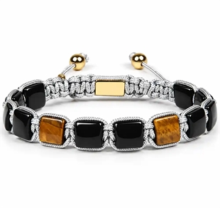 Grått Delayat armband handgjort