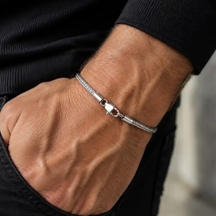 Minimalistiskt Armband i Rostfritt stål 2,5 mm – Modern Rope Chain