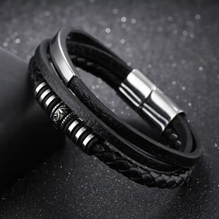 svart armband för män
