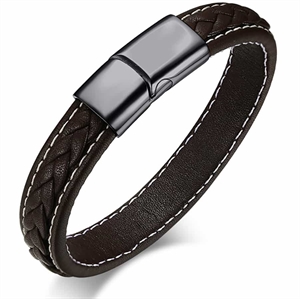 Brun imt. läderarmband