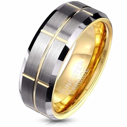 Guldpläterad Tungsten Carbid ring