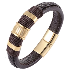 Guldbrunt Crawe-armband för män.