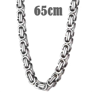 Big Hawn halsband i matt stål 65cm / 7mm