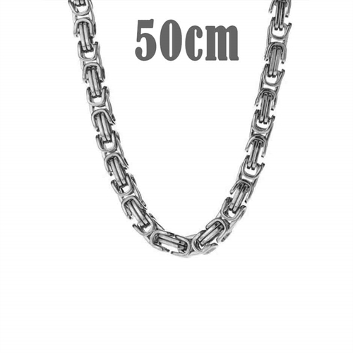 Big Hawn halsband i matt stål 50cm / 7mm