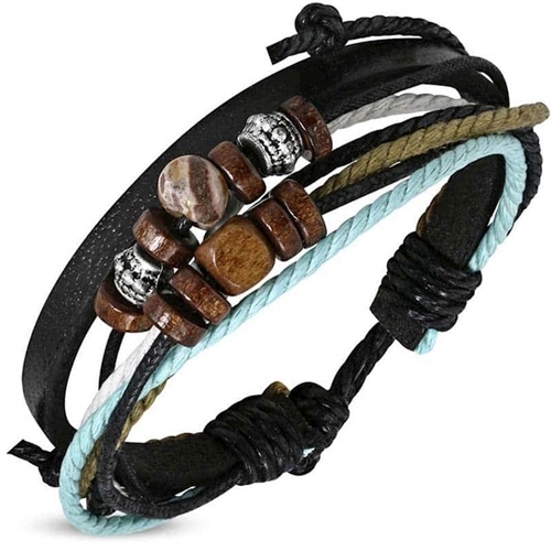 Läderarmband "Grön Cord"