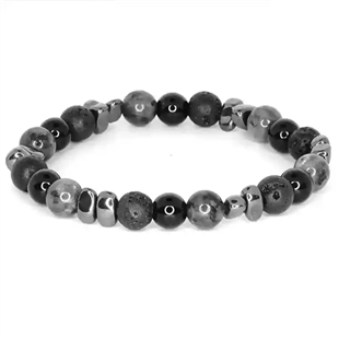 Obsidian Stone Armband – Herrarmband 8 mm