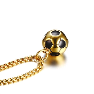 Halsband "Golden Football" Rostfritt stål. 