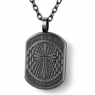 Halsband i mörk stål