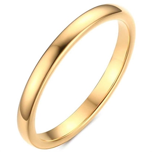 Tunn golden tungstenring