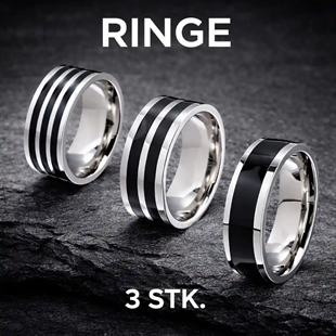 Stilringar i rostfritt stål 3 st.