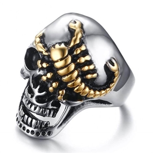 Skull Scorpio Ring