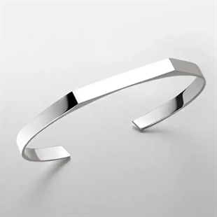Minimalistiskt bangle herrarmband i PVD-belagt 18K