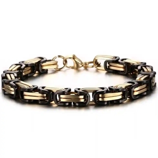 Black Gold Hawn armband i stål