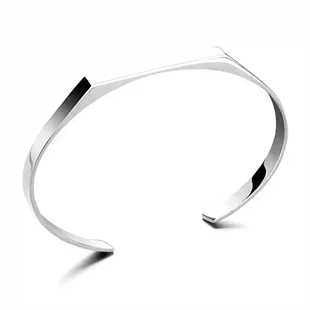 Minimalistiskt bangle herrarmband i PVD-belagt 18K