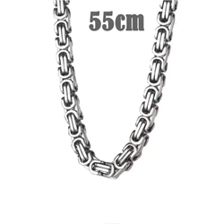 Big Hawn halsband i matt stål 55cm / 7mm