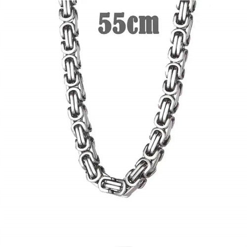 Big Hawn halsband i matt stål 55cm / 7mm