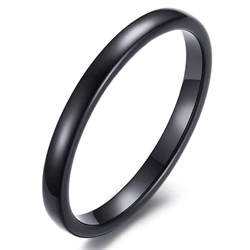 Tunn svart tungstenring