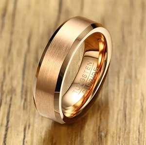 Rosegold tungsten karbidring PFX10