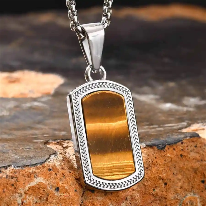 tigereye halsband för män