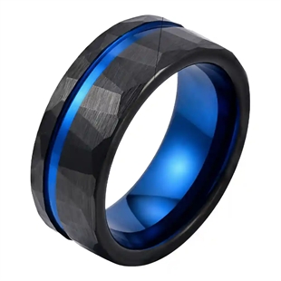svart tungstenring män