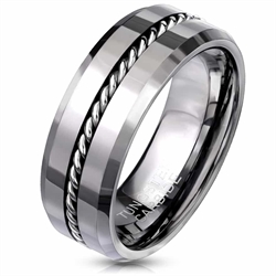 K4 Tungsten Ring med kedja