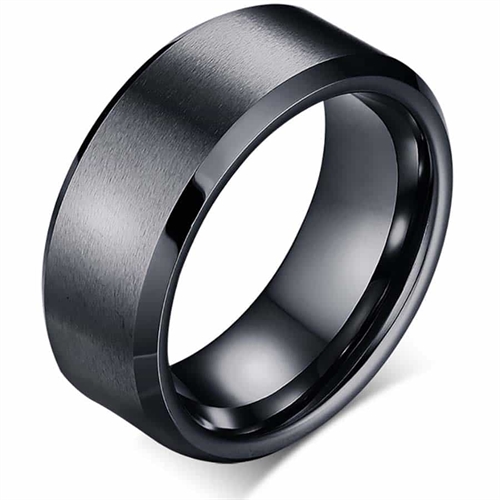 F6 Artan tungstenring svart matt