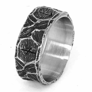 Old Viking / Ring i rostfritt stål