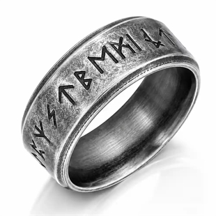 Viking ring i oxiderat stål.